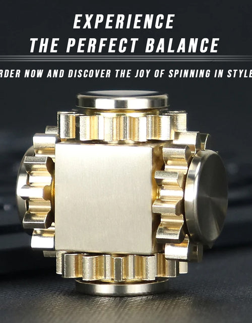 Cargar imagen en el visor de la galería, Brass Cube Gears Spinner
