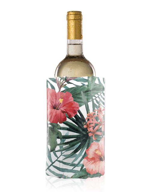 Load image into Gallery viewer, Vacu Vin Active Cooler Wine Chiller - Reusable Flexible Wine Bottle Cooler - Floral Print - Wine Cooler Sleeve For Standard Size Bottles - Insulated Wine Bottle Chiller to Keep Wine Cold
