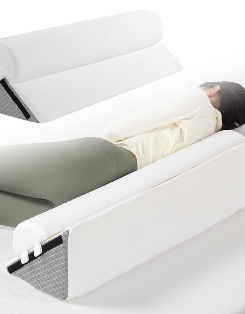 Charger l'image dans la visionneuse de galerie, Oreiller compensé réglable extra large HOMBYS pour dormeurs latéraux, oreiller dorsal de 86 cm pour le confort et le soutien, cale de lit en mousse à mémoire de forme pour dormir, coussin de grossesse, conception ergonomique
