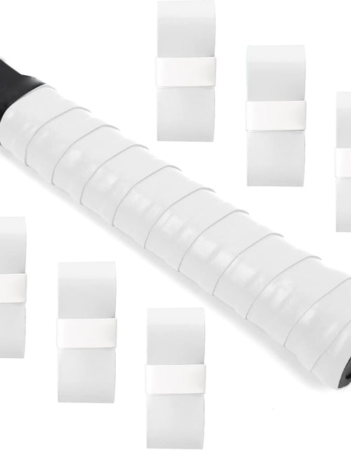 Load image into Gallery viewer, L LK SPORTS Tennis Racket Grip Tape 6 Pack Precut Anti Slip Tennis Grip Tape Absorbent Dry Feel Tennis Grips Overgrip for Tennis Pickleball White
