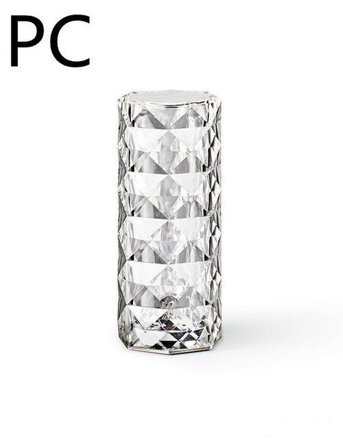 Load image into Gallery viewer, Nordic Crystal Lamp USB Table Lamps Bedroom Touch Dimming Atmosphere Diamond Night Light Rose Projector Lamp Decor

