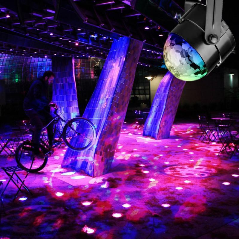 Luces de discoteca, estroboscópicas, LED, bola de DJ, bombilla activada por sonido, lámpara de decoración para baile