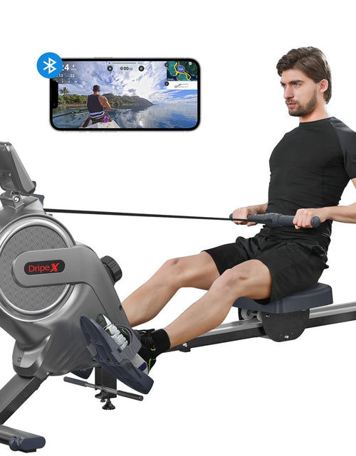 Load image into Gallery viewer, Dripex Rowing Machines for Home Rowing Machine Max 350LBS Magnetic Rower with 16 Levels of Workout Resistance Durable Slide Rail Bluetooth App Supported LCD Monitor Row Machine for Gym Exercise
