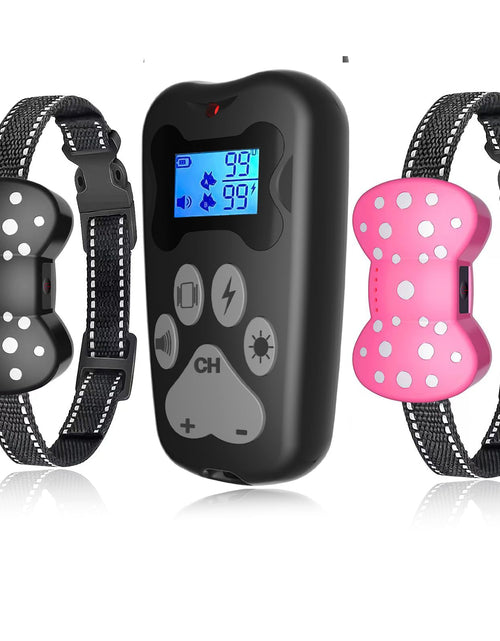 Load image into Gallery viewer, Shock Collar for 2 Dogs Rechargeable Electric Dog Training Collar 3000Ft Remote Range Dog Training Collar with Beep Vibration and Shock for Small Medium Large Dogs
