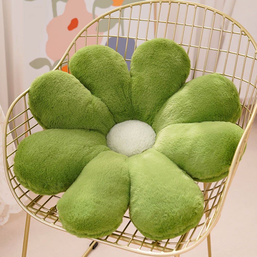 WYIKE Coussin en peluche en forme de fleur, oreiller de sol décontracté et confortable, pour la décoration de la chambre