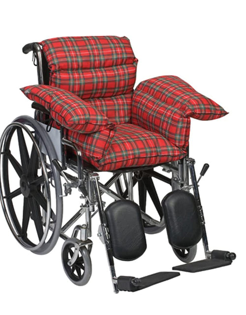 Load image into Gallery viewer, DMI Comfort Wheelchair Cushion &amp; Pad Wheelchair Seat Cushion Recliner Cushion &amp; Pillow Cushion for Wheelchair Seat Foam 16 x 22 Inches Plaid
