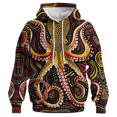 GHUALURU Unisex Cool Octopus Print Hoodies Sweatshirts Novelty Graphic Hooded Pullover Long SleeveMulticolor O1XL