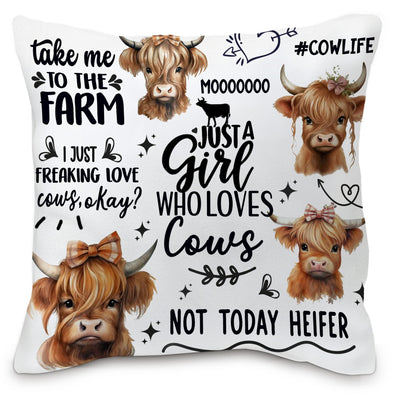 Nvotell Highland Cow Pillow Covers - Highland Cow Pillow Cases Highland Cow Throw Pillow Covers 18x18 Highland Cow Decoration Pillow Covers for Home Decor