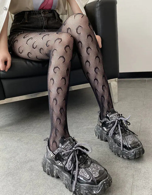 Load image into Gallery viewer, Retro Pattern White Bottoming Pantyhose Stockings
