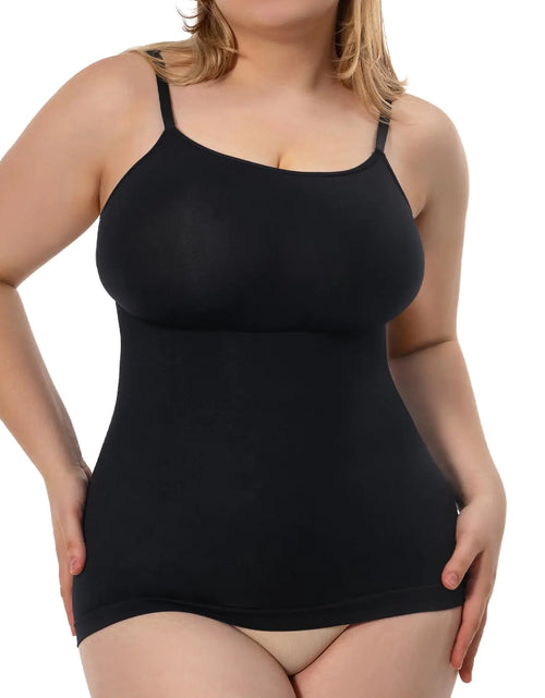 Cargar imagen en el visor de la galería, CHICFAN Camiseta sin mangas de talla grande para mujer, faja reductora, camiseta sin mangas de compresión, camisola moldeadora
