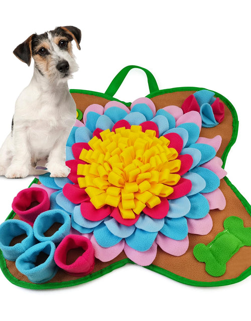 Load image into Gallery viewer, Ankilo Snuffle Mat for Dogs 20*20 Interactive Foraging Puzzle Blanket Dog Feeding Mat with Non-Slip Bottom Foldable Pet Snuffle Mat for Sniffing Slow Feeding and Stress Release
