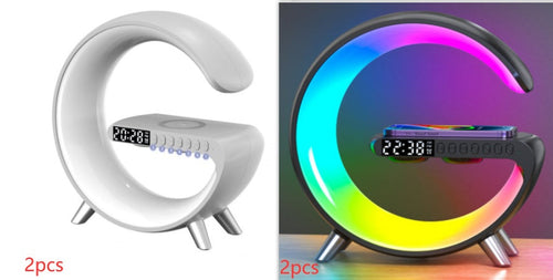 Charger l'image dans la visionneuse de galerie, New Intelligent G Shaped LED Lamp Bluetooth Speake Wireless Charger Atmosphere Lamp App Control For Bedroom Home Decor
