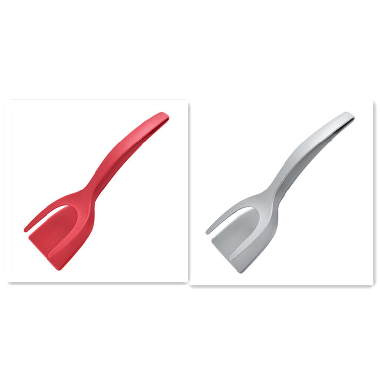 Pinzas 2 en 1 para sujetar y voltear huevos, pinzas para espátula, pinzas para panqueques, huevo frito, tostadas francesas, tortilla, accesorios de cocina invertidos