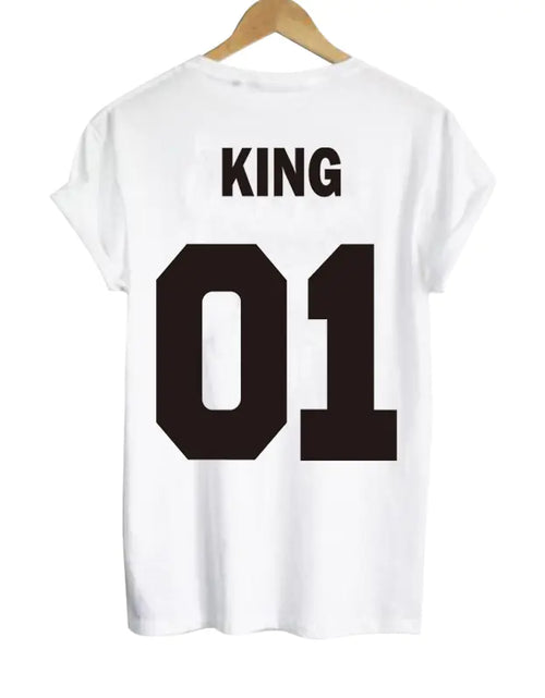 Load image into Gallery viewer, King and Queen Couple Short Sleeve T-Shirts

