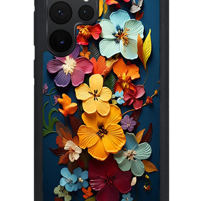 Funda Jeuloth para Samsung Galaxy S22 Ultra - Fundas de teléfono con diseño floral colorido - Fundas de TPU para teléfono - Protección contra caídas