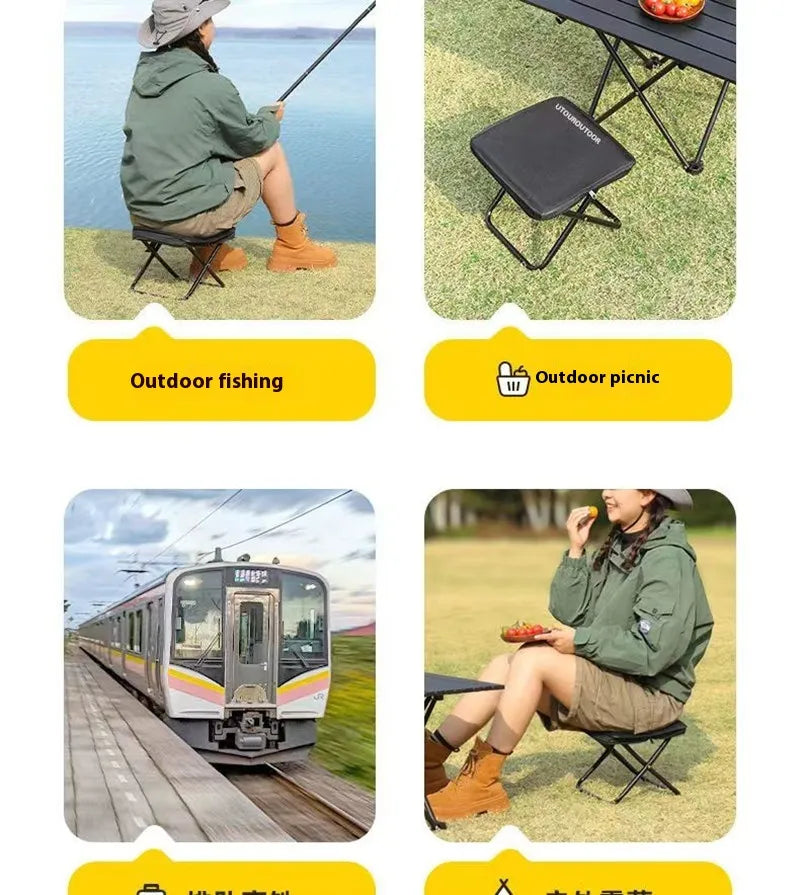 Tabouret de poche d'extérieur portable