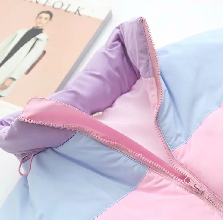 Rainbow Loose Thick Cotton Jacket (Bread Jacket)