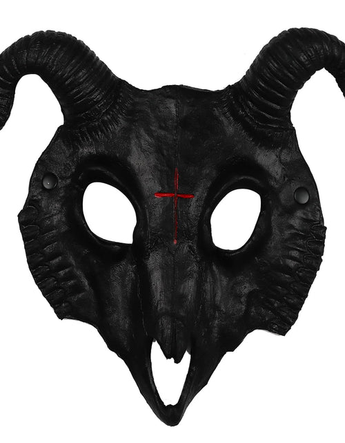 Load image into Gallery viewer, Joukavor Goat Skull Mask Scary Halloween Animal Skeleton Mask Realistic Face Mask (S-Style-A)
