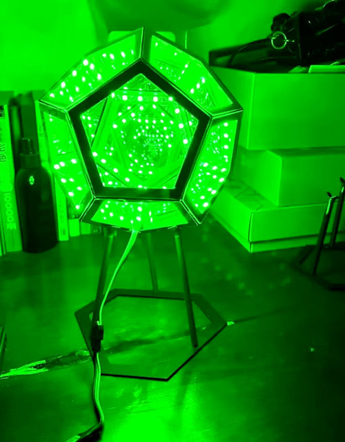 Cargar imagen en el visor de la galería, 3D Cube Light Creative Cool Infinite Dodecahedron Nightlight Colorful Art Light USB Nightlight Girls Birthday Christmas Gift
