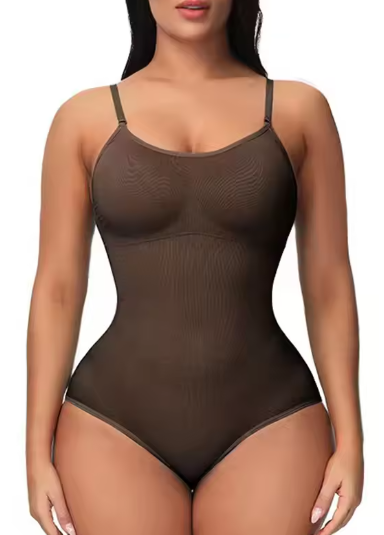 Load image into Gallery viewer, Super Sale V Neck Spaghetti Strap Bodysuit Compression Body Suits Open Crotch Shapewear Slimming Body Shaper Smooth Out Bodysuit
