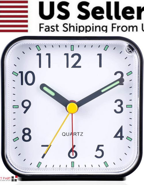 Load image into Gallery viewer, LED Desk Alarm Clock Nightlight Snooze Quiet Non Ticking Battery Powered Bedroom
