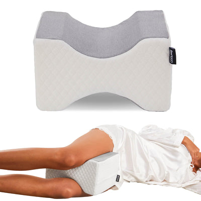 cooloo8 Knee Pillow for Side Sleepers Leg & Knee Support Pillow Hip Pillow for Side Sleepers Smooth Spine Pillow Memory Foam Alignment Pillow - Relieve Hip Pain & Sciatica(Grey)