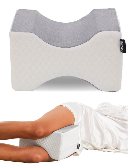 Load image into Gallery viewer, cooloo8 Knee Pillow for Side Sleepers Leg &amp; Knee Support Pillow Hip Pillow for Side Sleepers Smooth Spine Pillow Memory Foam Alignment Pillow - Relieve Hip Pain &amp; Sciatica(Grey)
