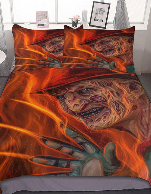 Charger l'image dans la visionneuse de galerie, Horror 3-Pcs Bedding Set Includes 1 Duvet Cover and 2 Pillowcases Soft Comfortable Breathable Bedroom Decoration 86"x70"
