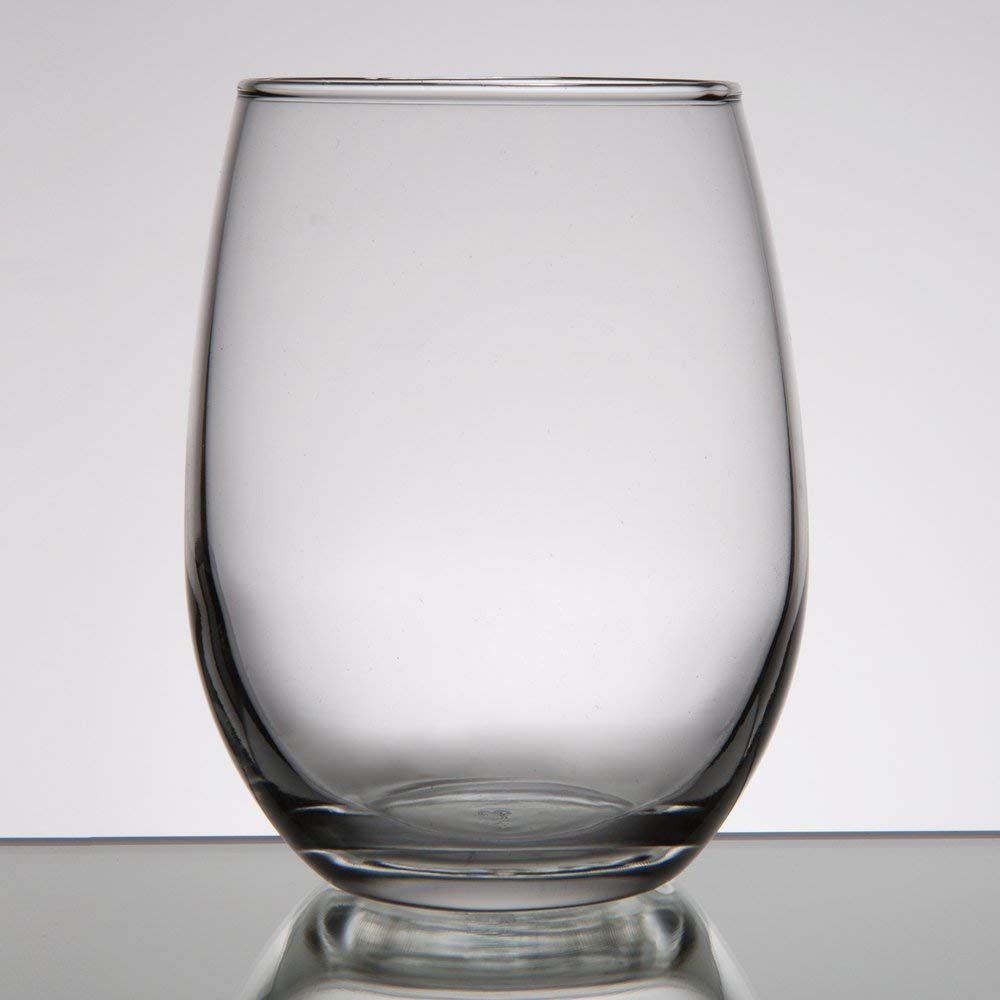 Set of 6 Stemless 9 oz White Wine Glass Libbey 207 w/Signature Cocktail Picks
