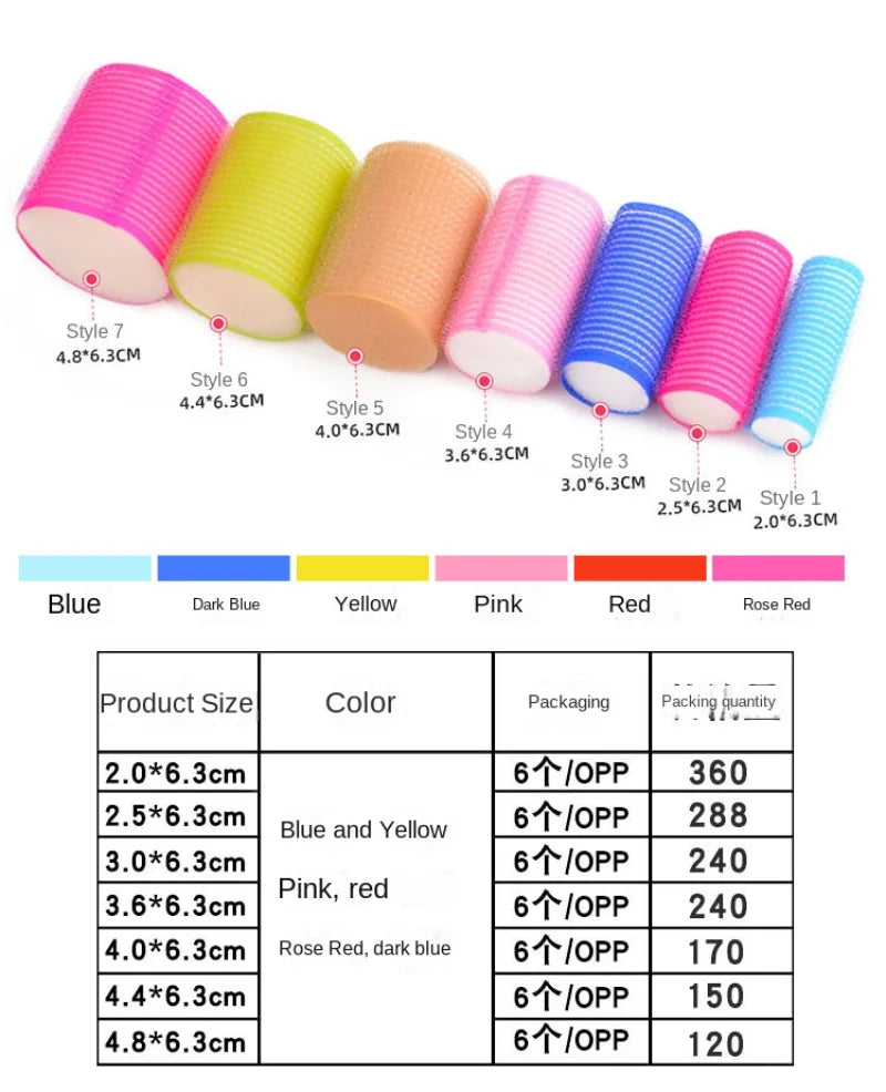 Self-Adhesive No-Heat Hair Curlers