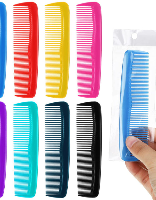 Load image into Gallery viewer, Vesici 100 Packs Combs Bulk Individually Wrapped Disposable Combs Travel Comb Bulk Christmas Hair Combs for Travel Hotel Small Combs Homeless Shelter Church Fine Cutting (Multicolor)
