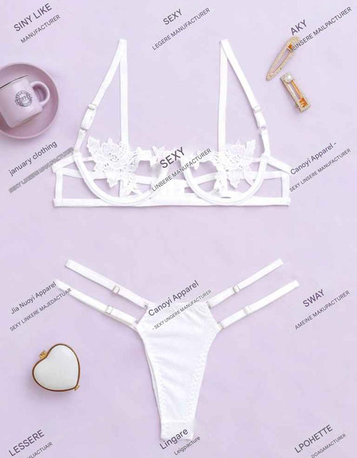Load image into Gallery viewer, Lace Overlay Bustier Set - Lingerie Collection
