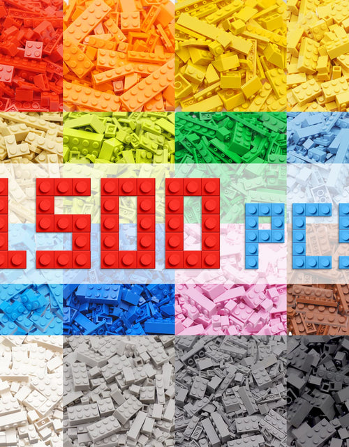 Load image into Gallery viewer, WYSWYG 1500 Piece Building BricksBulk Classic Building Blocks Basic Box Compatible with Major Brands Baseplates 12 Colors 14 Random Bulk Shapes
