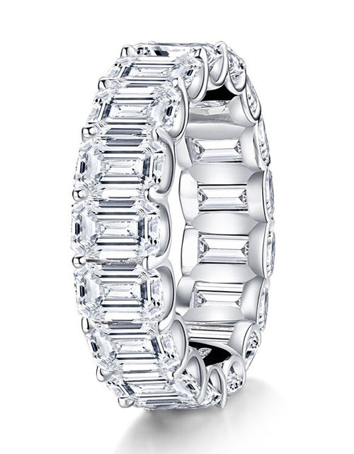 Cargar imagen en el visor de la galería, Sterling Silver Ring with High Carbon Diamond Simulant

