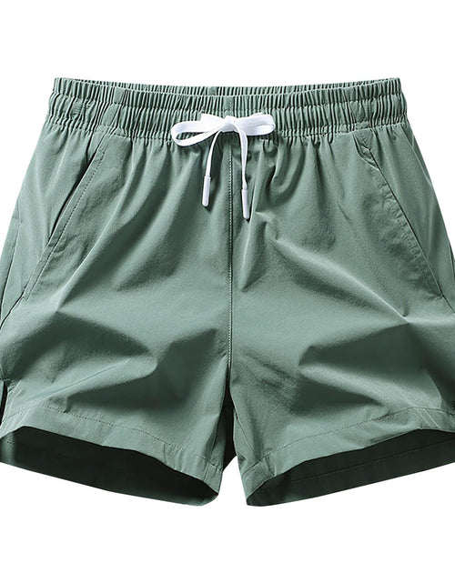 Load image into Gallery viewer, Generic Mens Shorts 5 Inch Lightweight Drawstring Waist Athletic Shorts Summer Quick Dry Beach Gym Workout Running Casual Shorts Army Green Medium
