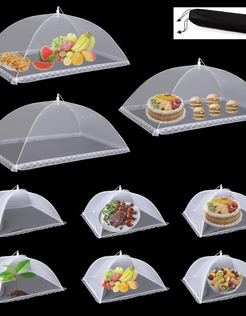 Load image into Gallery viewer, Food Covers for Outside3 Extra Large 40"X24" and 6 Pack Large 17"X17" Pop-Up Outdoor Mesh Food Net Food Cover for Outside BBQ Camping Picnic Party Accessories
