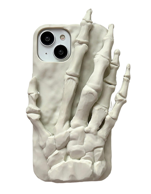 Load image into Gallery viewer, Aeilene Funny Phone Case for iPhone 15 Pro Max 3D Crazy Horror Skeleton Hand Ugly Weird Halloween iPhone Case for Women Girls
