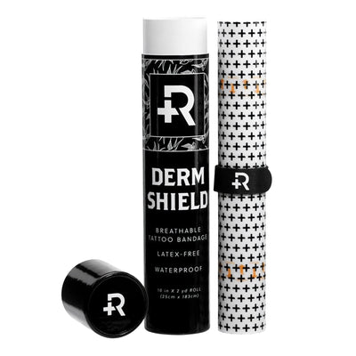 Recovery Aftercare Derm Shield Tattoo Aftercare Bandage Roll - Waterproof Adhesive Bandages Transparent Matte Film - 10 Inches x 2 Yards