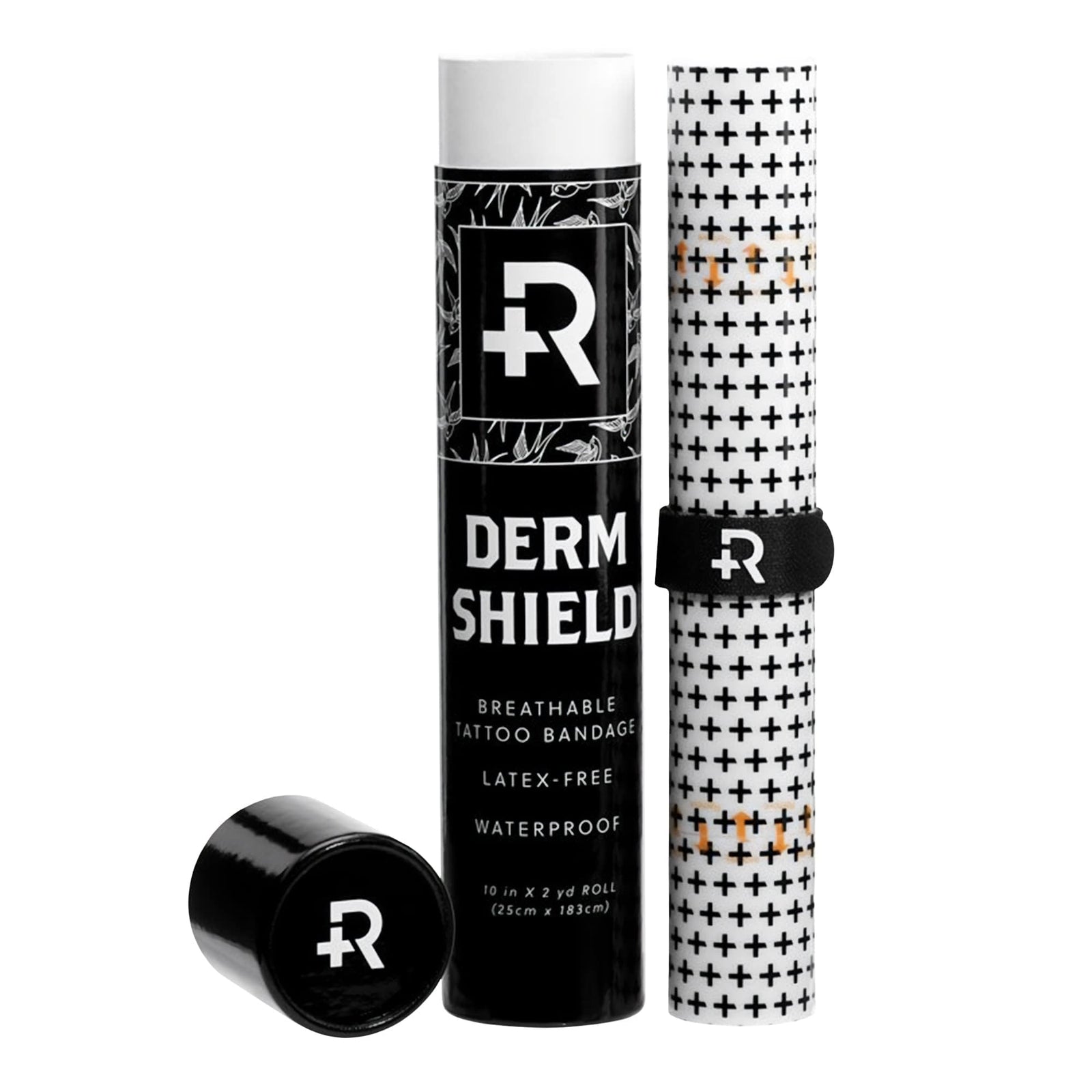 Recovery Aftercare Derm Shield Tattoo Aftercare Bandage Roll - Waterproof Adhesive Bandages Transparent Matte Film - 10 Inches x 2 Yards
