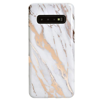 Funda Velvet Caviar compatible con Samsung Galaxy S10 - Fundas bonitas protectoras de primera calidad para teléfonos para niñas y mujeres (Mármol blanco oro rosa 2.0)