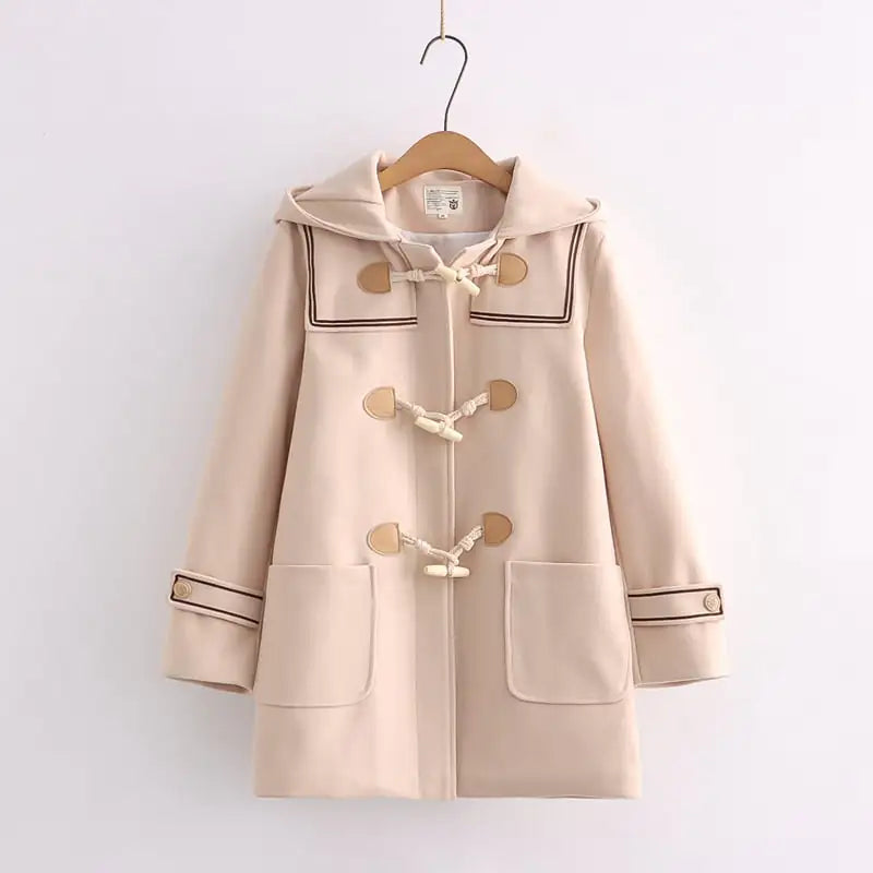 Cute Hooded Loose Fitting Jacket