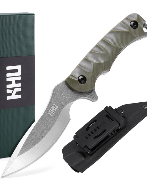 Cargar imagen en el visor de la galería, Cuchillo de hoja fija KHU Cuchillo táctico de caza Cuchillo EDC Cuchillo de supervivencia de acero 440C Mango de plástico de nailon Accesorios de caza al aire libre Equipo de camping con funda Kydex - 28A
