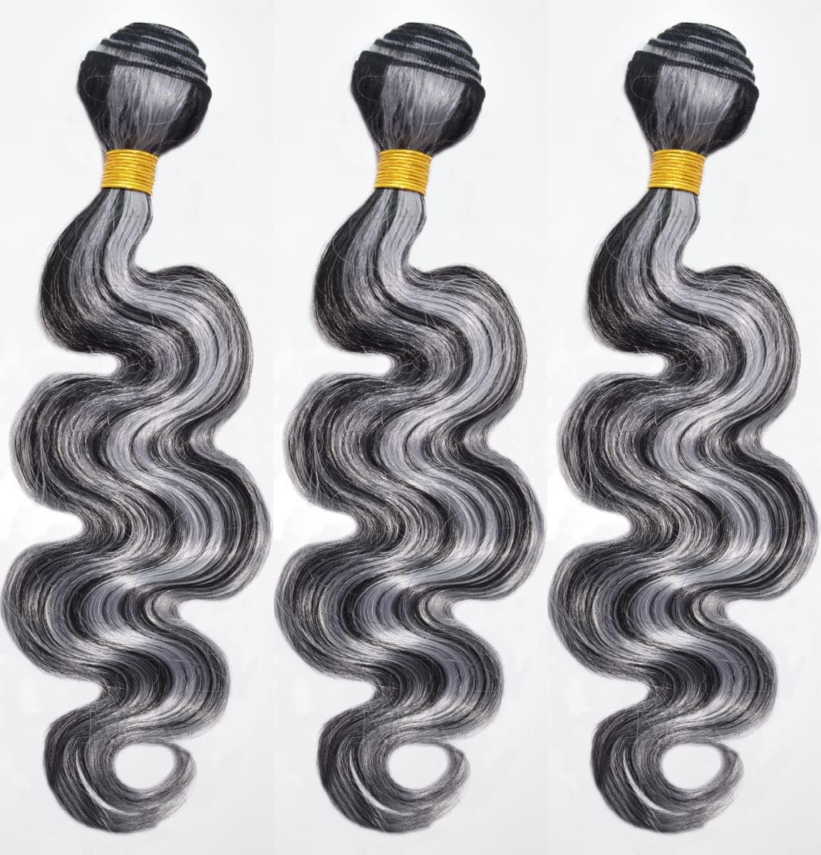 Lagalaga Body P4/GRIS Extensiones de Pelo Humano Virgen Brasileño sin Procesar P4/GRIS para Tejido Rápido