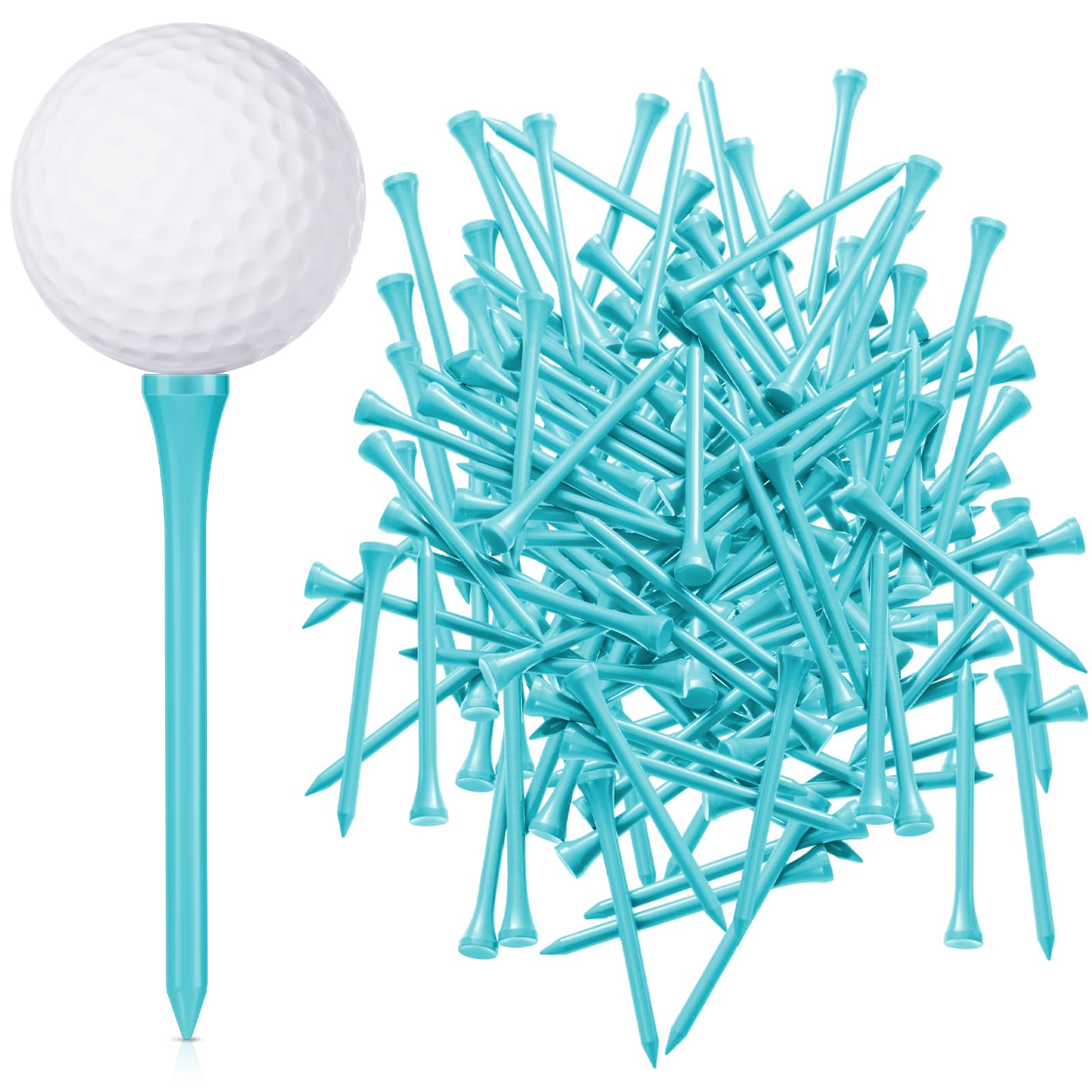 Jenaai 200 Pièces Tees de Golf en Bambou Tees de Golf Professionnels en Vrac pour Femmes Accessoires de Club de Golf (8,25 cm Vert)