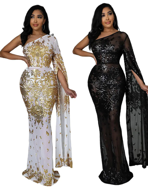Load image into Gallery viewer, European American Beaded Women&#39;s Long Dresses for Events
