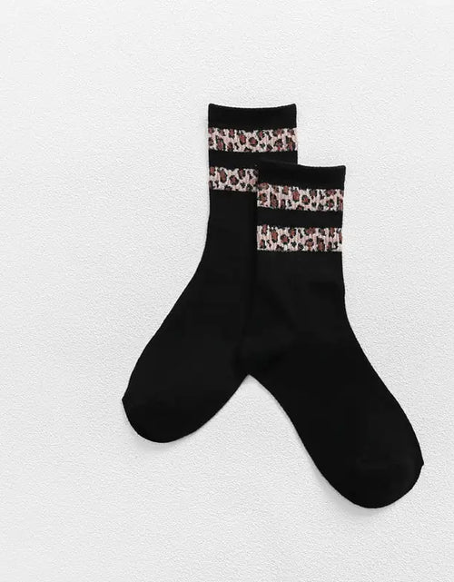 Load image into Gallery viewer, Leopard-Print Cotton Stockings for Women
