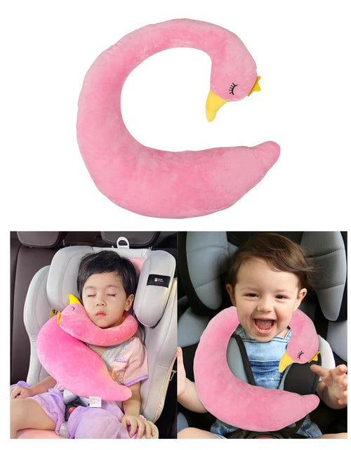 Load image into Gallery viewer, HKSICHENGKEJI Car Travel Pillow for Kids Car Seat Pillow Cute Cartoon Travel Pillow Cushion Breathable Head and Body Support Pillow for Sleeping Travel Neck Rest Car Seat Pillow Long Journey&amp;Road Trip
