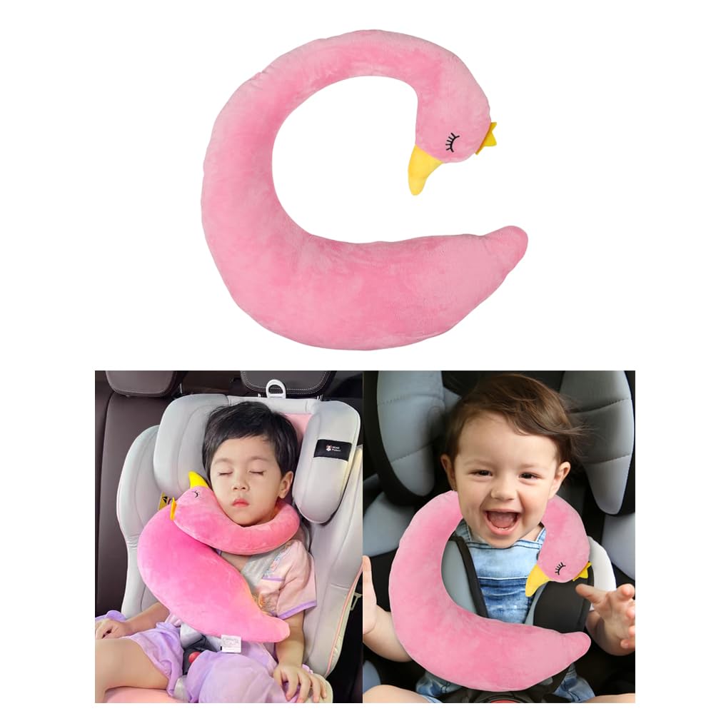 HKSICHENGKEJI Car Travel Pillow for Kids Car Seat Pillow Cute Cartoon Travel Pillow Cushion Breathable Head and Body Support Pillow for Sleeping Travel Neck Rest Car Seat Pillow Long Journey&Road Trip