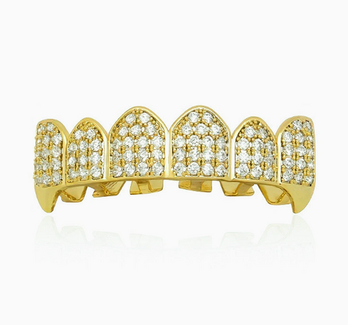 Cargar imagen en el visor de la galería, Hip Hop Grillz with Copper and Gold Tooth Decor
