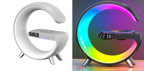 Charger l'image dans la visionneuse de galerie, New Intelligent G Shaped LED Lamp Bluetooth Speake Wireless Charger Atmosphere Lamp App Control For Bedroom Home Decor
